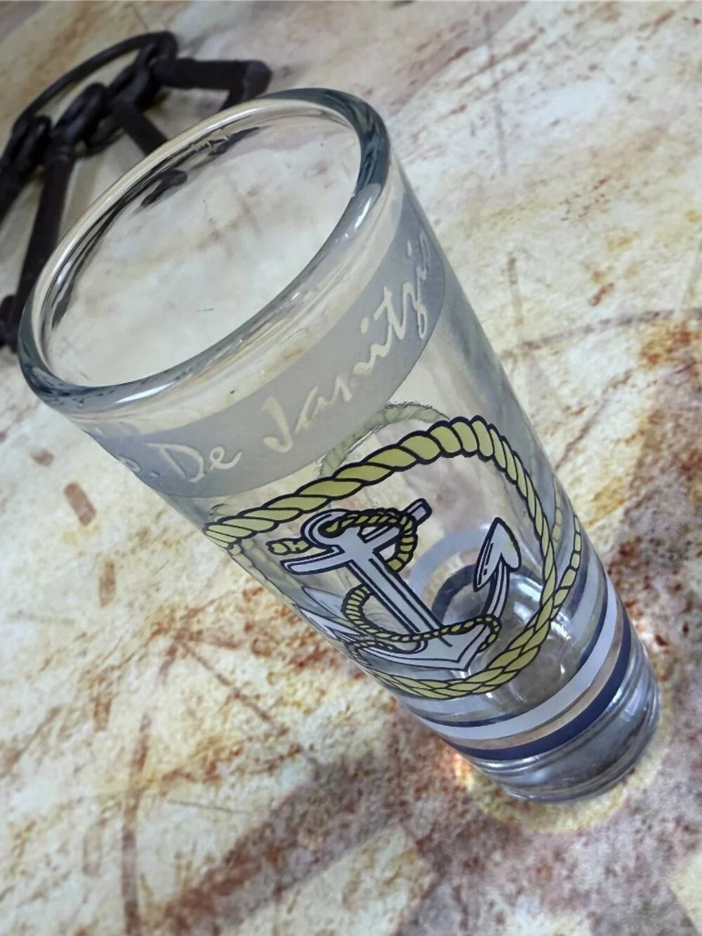 Rio de Janeiro Anchor Shot Glass | Vintage Brazil Souvenir Glassware